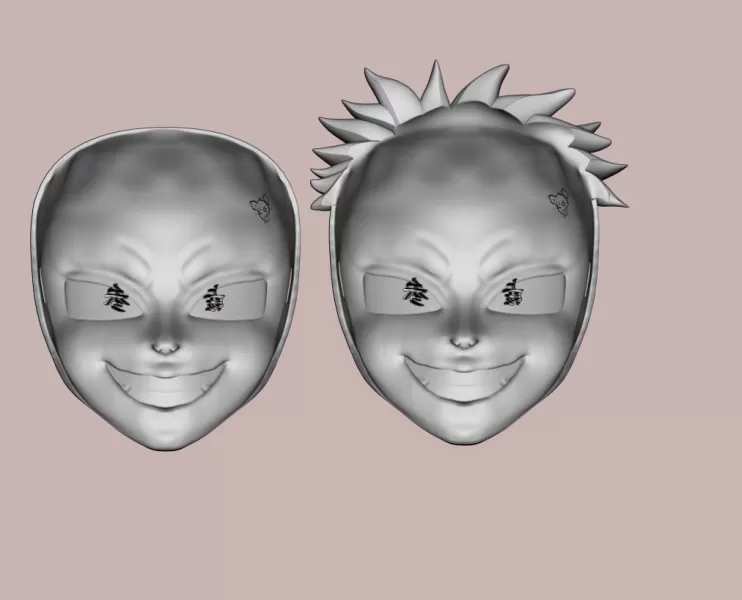 Kimetsu no yaiba akaza mask cosplay demon slayer - Model preview 5