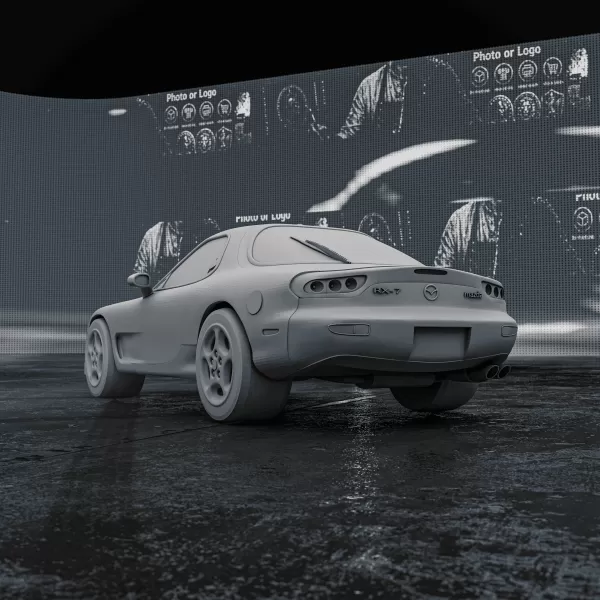 Mazda RX-7 (1978) – 3D Printable Car Model - Model preview 5