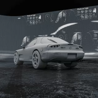 Mazda RX-7 (1978) – 3D Printable Car Model - Model thumbnail 5