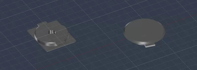 BMW E36 headlight washer cap - Model preview 7