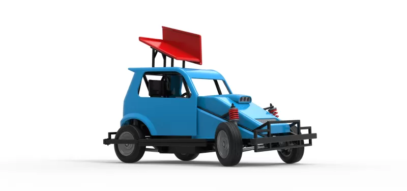 New Zealand Ministock car while turning Version 3 Scale 1:25 - Model preview 25