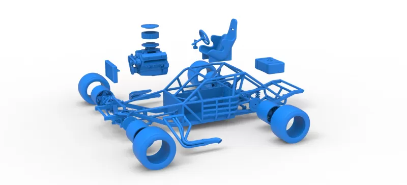 Vintage Asphalt Modified stock car Base V9 Scale 1:25 - Model preview 28