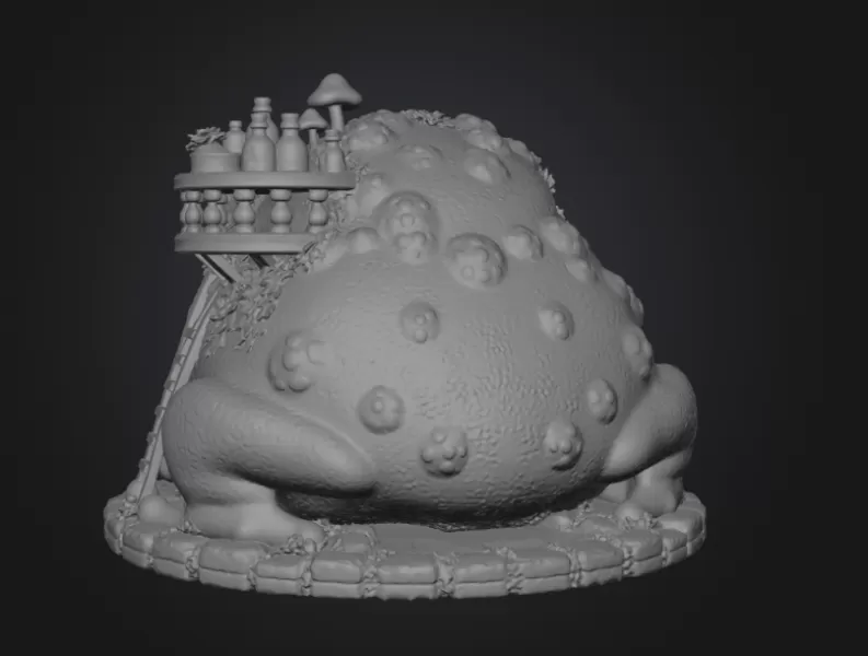 Frog Alchemist Apothecary STL File for 3D Print - Model preview 10