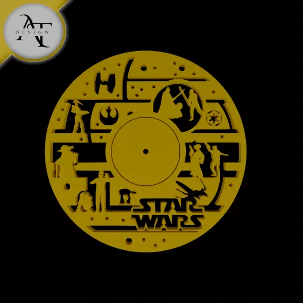 Star Wars - Silhouette - 2D Wall Art Decor - Model preview 1