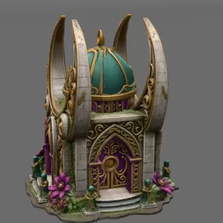 Celestial Moon Temple STL File for 3D Printing - Model thumbnail 4