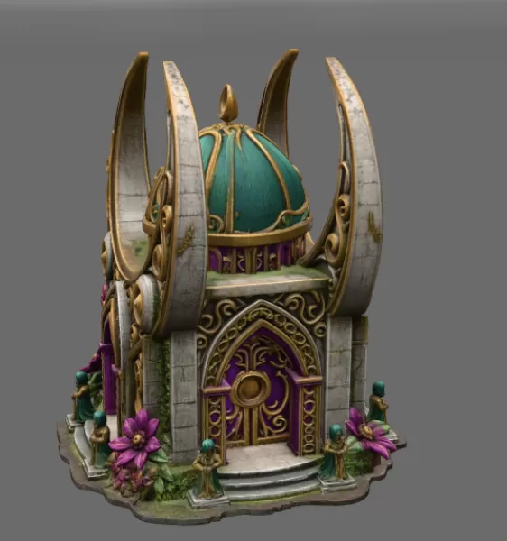 Celestial Moon Temple STL File for 3D Printing - Model preview 4
