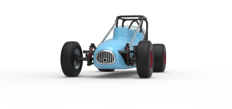 Dirt Silver Crown Champ car Scale 1:25 - Model preview 6