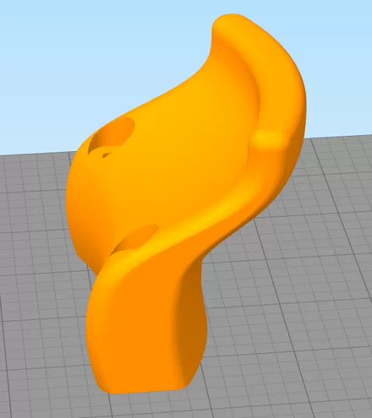 Helmet holder on wall - Model preview 4