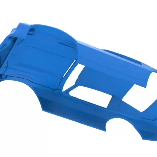 Shell of Vintage Dirt late model Race car Scale 1:25 - Model thumbnail 3
