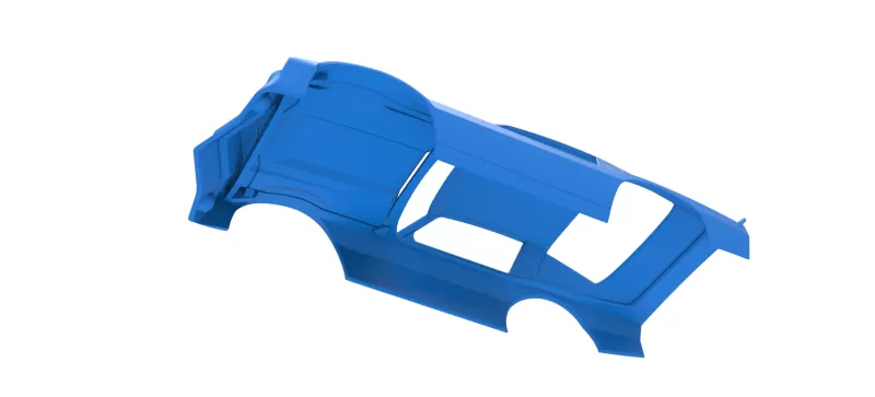 Shell of Vintage Dirt late model Race car Scale 1:25 - Model preview 3