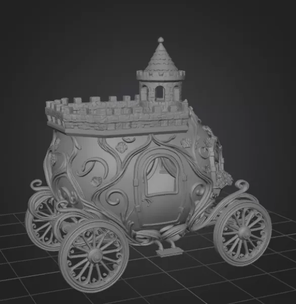 Fantasy Egg Carriage House – STL File 3D Printable - Model preview 10