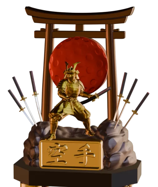 Samurai Karate Trophy – Premium 3D Model - Model preview 7