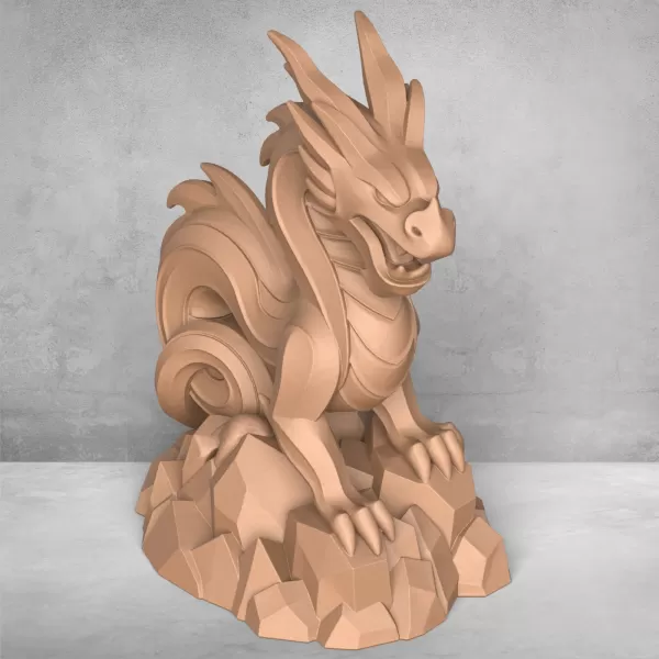 Ancient Chinese Dragon Statue - Model preview 6