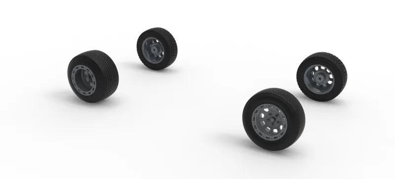 Wheel set of BriSCA Formula 1 Stock Car for Dirt V2 Scale 1:25 - Model preview 10