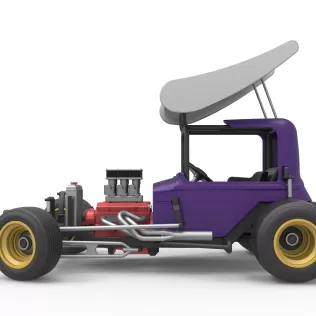 Vintage Winged Supermodified for Dirt while turning Scale 1:25 - Model thumbnail 9
