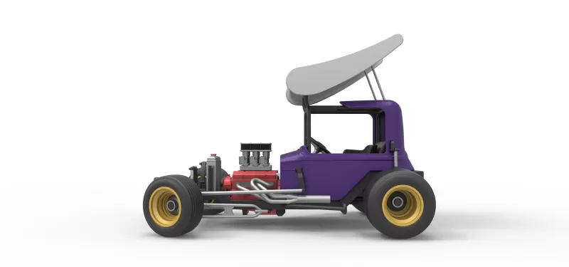 Vintage Winged Supermodified for Dirt while turning Scale 1:25 - Model preview 9