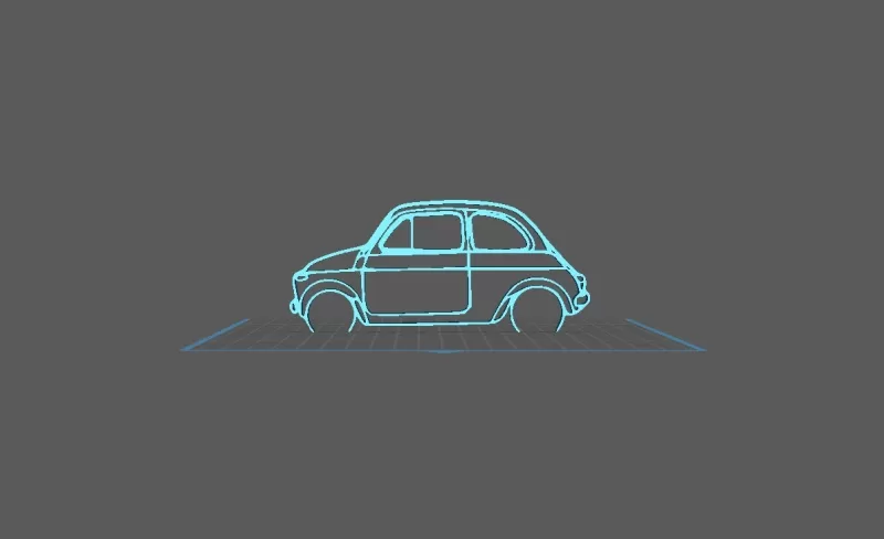 Fiat - 500 Wall Art - Model preview 1