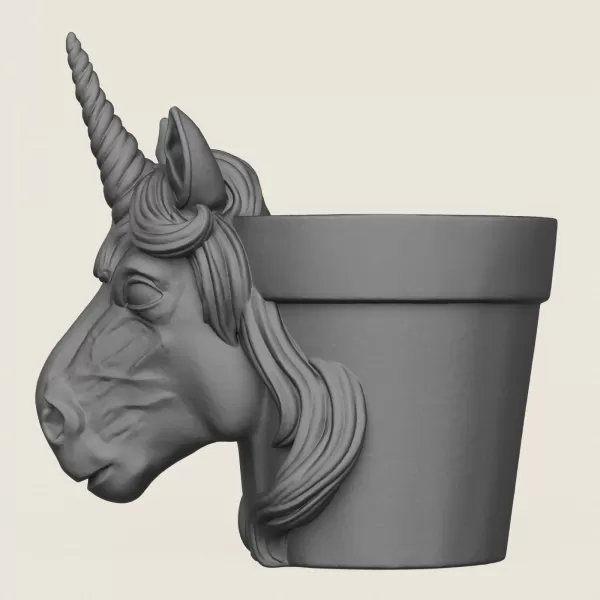 Unicorn Horse Planter - Model preview 4