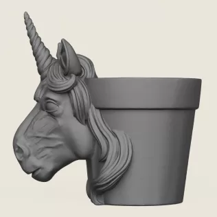 Unicorn Horse Planter - Model thumbnail 4