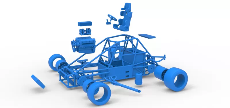 Experimental Pavement Silver Crown Car Base Version 2 Scale 1:25 - Model preview 23