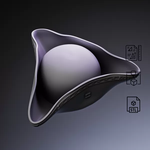 Three-Cornered Pirate Hat #RoZ - Model preview 6