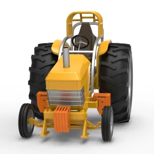 Fun Short Vintage Pulling tractor Scale 1:25 - Model thumbnail 4