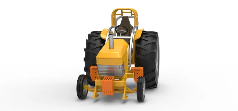 Fun Short Vintage Pulling tractor Scale 1:25 - Model preview 4