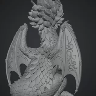 Rosé Bloom Dragon STL File for 3D Print - Model thumbnail 17