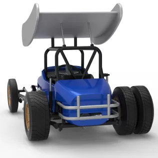 Vintage Winged Supermodified stock car for Dirt V2 Scale 1:25 - Model thumbnail 14