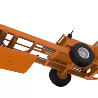 Garden Tractor pulling sled Scale 1:25 - Model thumbnail 3