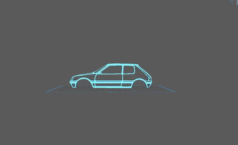 Peugeot - 205 Wall Art - Model preview 1