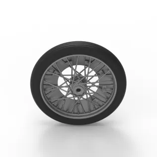 Front wire wheel of vintage dragster Version 3 Scale 1:25 - Model thumbnail 11
