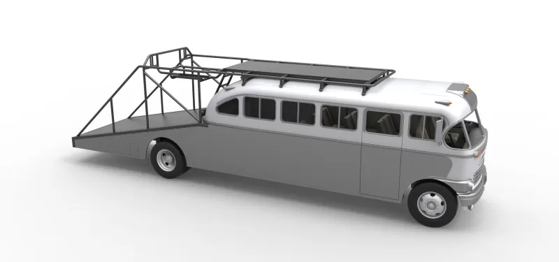Vintage Transporter truck for Race car Version 8 Scale 1:25 - Model preview 27
