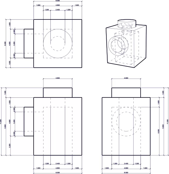 LEGO Brick 1X1 with 1 Knob on one Side - Model preview 4