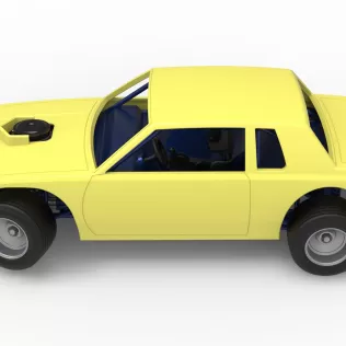 Vintage Dirt late model race car while turning Scale 1:25 - Model thumbnail 10