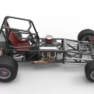 Vintage Dirt Modified stock car Base Version 2 Scale 1:25 - Model thumbnail 21