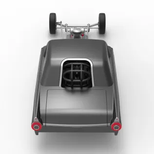 Front engine old school dragster with shell V12 Scale 1:25 - Model thumbnail 17