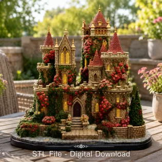 Bougainvillea Castle STL File for 3D Print - Model thumbnail 5