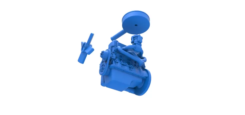 Engine of New Zealand Ministock car Scale 1:25 - Model preview 19
