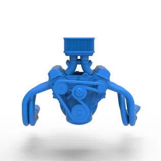 Engine of Silver Crown Car Scale 1:25 - Model thumbnail 5