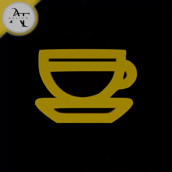 Simple Coffee Cup Symbol - 2D Art - Model preview 1