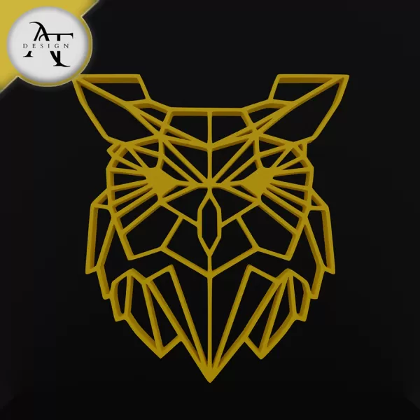 Owl - Geometric - 2D Wall Art Decor - Model preview 1
