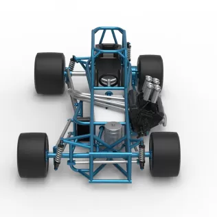 Vintage Supermodified stock car Base Version 3 Scale 1:25 - Model thumbnail 8