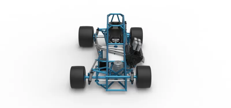 Vintage Supermodified stock car Base Version 3 Scale 1:25 - Model preview 8