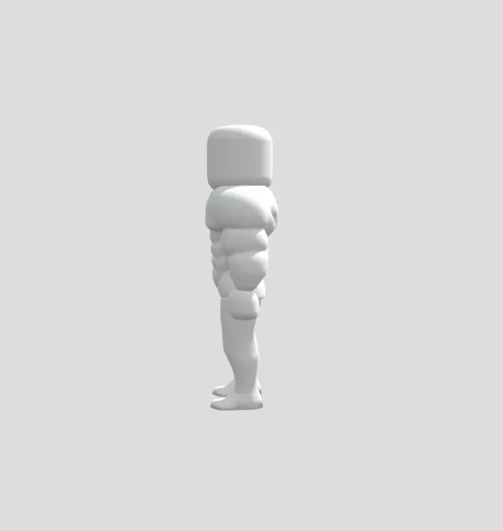 Superhero remade with cool muscles - Model preview 2