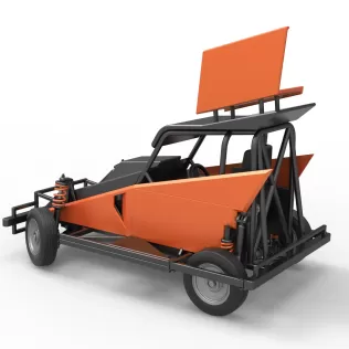 New Zealand Ministock car while turning Version 2 Scale 1 to 25 - Model thumbnail 12