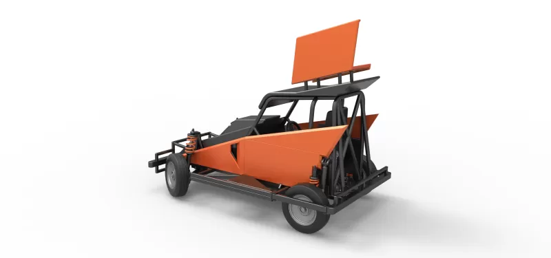 New Zealand Ministock car while turning Version 2 Scale 1 to 25 - Model preview 12