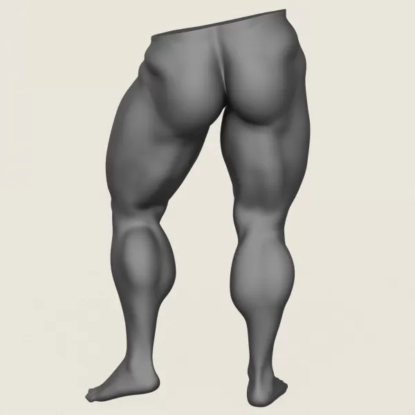 Muscular Man Leg Pose 03 - Model preview 5