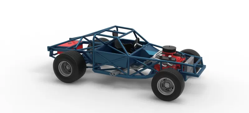 Vintage Dirt late model Race car Base Scale 1:25 - Model preview 24