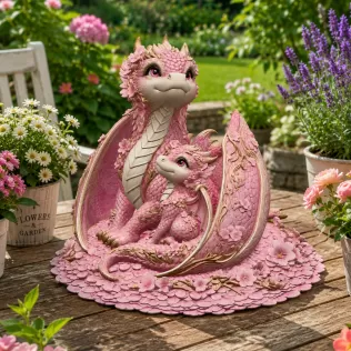 Cherry Blossom Dragon Family STL File for 3D Print - Model thumbnail 4